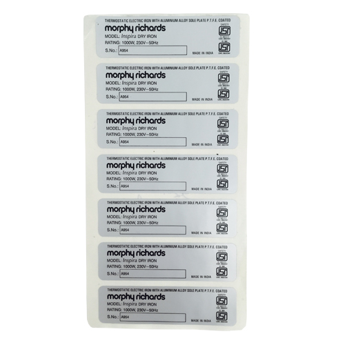 Self-Adhesive Labels-Morphy Richards-Dry Iron Label