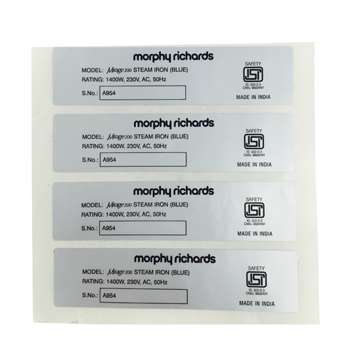 Self-Adhesive Labels-Morphy Richards-Steam Iron Label