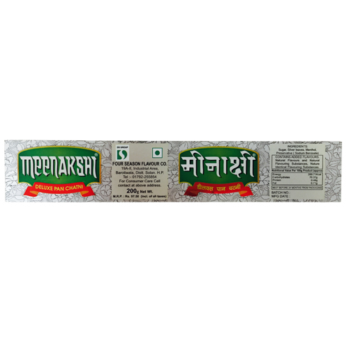 Self-Adhesive Labels- Meenakshi Chutney